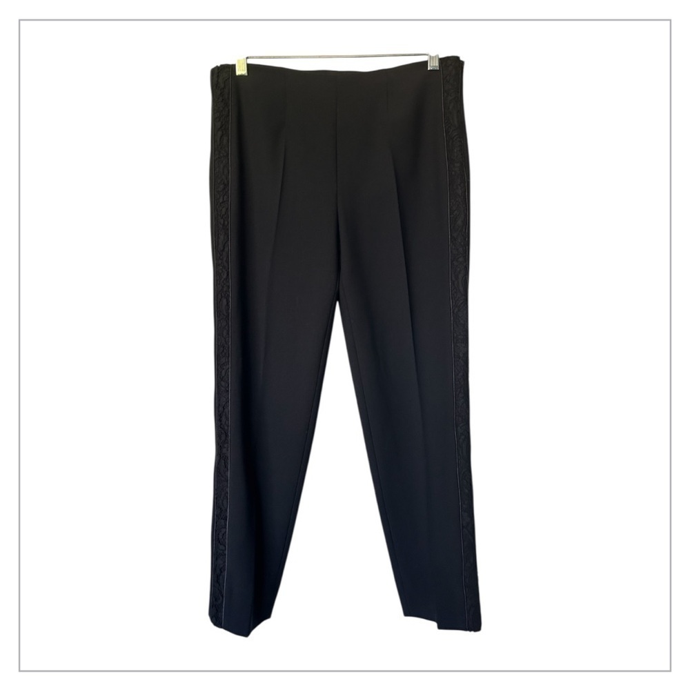Piazza Sempione Tuxedo Audrey Pants Black Ponte Knit Excellent Made in Italy 40 - Picture 3 of 10
